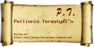Pellionis Terestyén névjegykártya